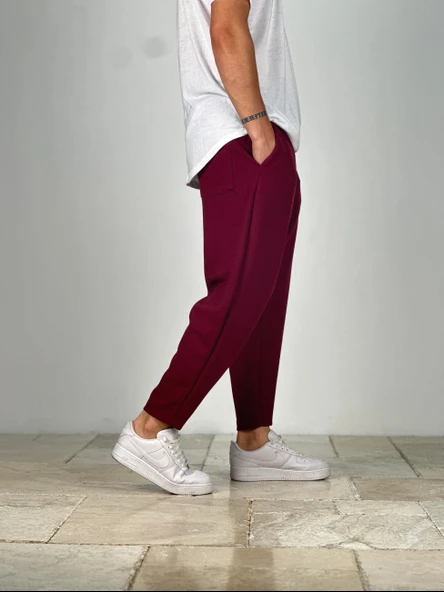 Bordo Baget Pantolon - 4