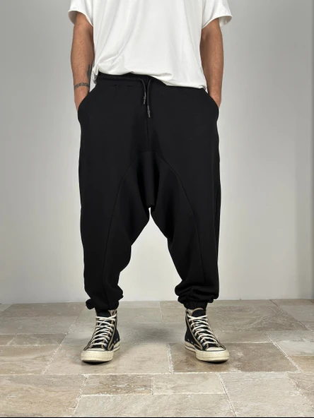 Erkek Siyah Spor Şalvar - 2