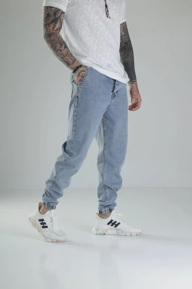 Buz Mavisi Jogger Kot Pantolon - 2
