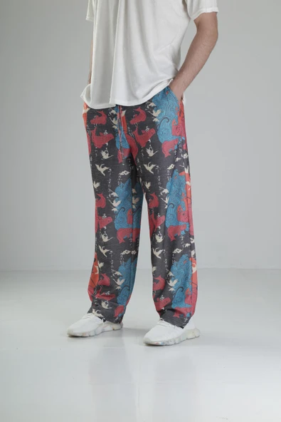 Etnik Desenli Baggy Pantolon - 2