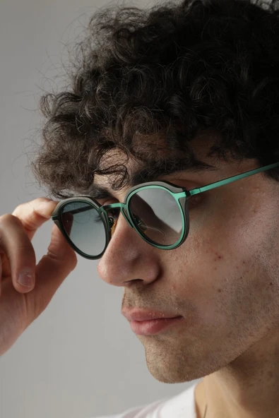 Yeşil Unisex Tasarım Gözlük - 1