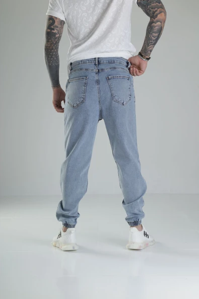 Buz Mavisi Jogger Kot Pantolon - 4