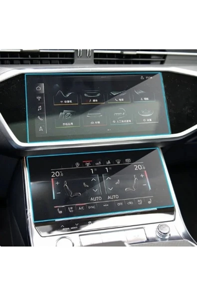 ZDN Case Audi A7 Navigasyon ve Alt Kontrol Paneli Nano Ekran Koruyucu 2019-2023