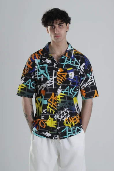 Grafiti Desenli Gömlek - 2