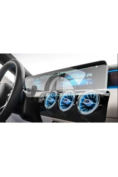 ZDN Case Mercedes EQC Elektrikli 2021-2023 Navigasyon Ekranı Ve Dijital Gösterge Ekran Nano Koruyucu Film