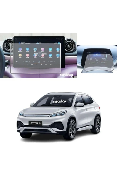 ZDN Case BYD Atto 3 15.6 inç Multimedya ve Gösterge 9H Nano Ekran Koruyucu