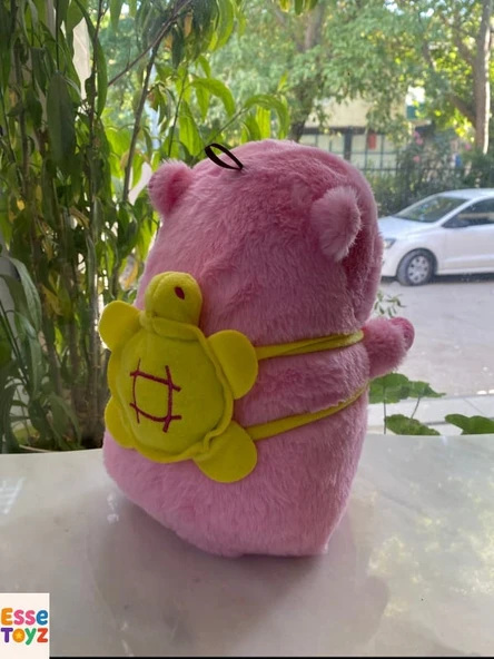 Yumuşacık ve Gerçekçi: 33 cm Pembe Pamuk Şeker  Cappybara Peluş Oyuncak - 3