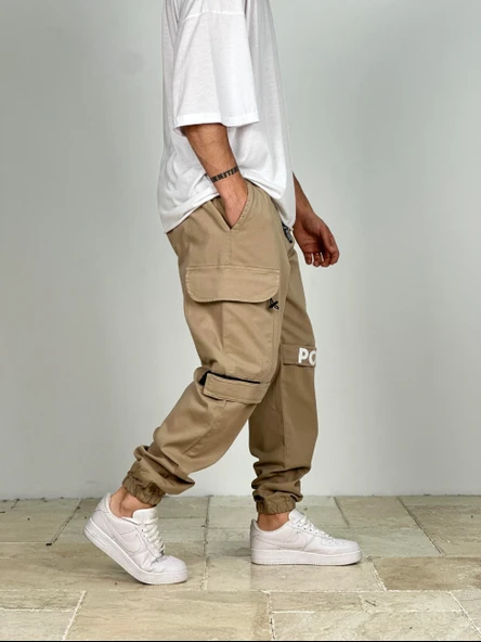 Premium Kalite Gabardin Kumaş Power Jogger Pantolon - 3