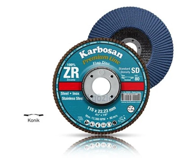 Karbosan 983450 115mm 40 Kum Zirkonyum Flap Disk 10 Adet