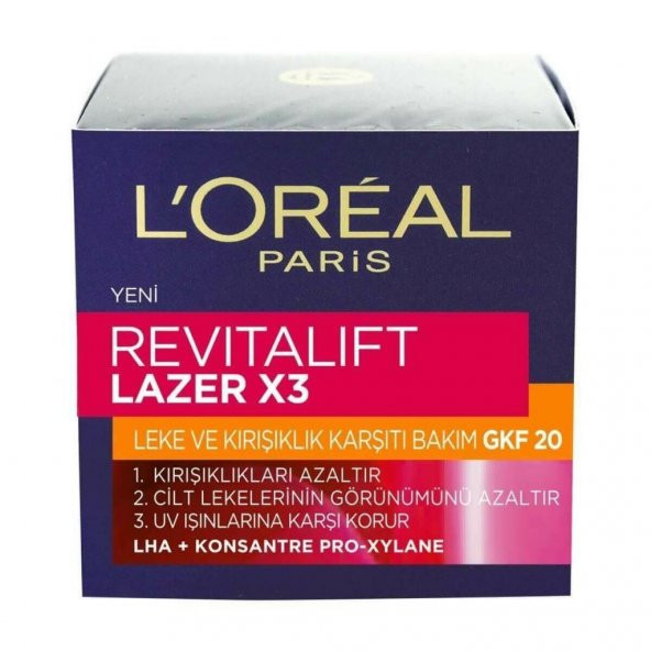 LOREAL REVİTALİFT LAZER X3 LEKE VE KIRIŞLIKLARA K.