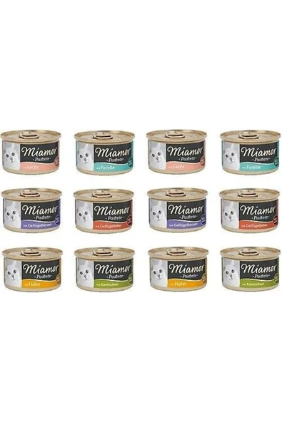 Kedi Konserve Mamaları Miamor Kedi Konserve Mamaları Kargo Bedava HIZLI TESLİMAT 6 Çeşit Karma Kedi Konserve 85 Gr. X 12 Adet - 1 Miamor 6 Çeşit Karma Kedi Konserve 85 Gr. X 12 Adet