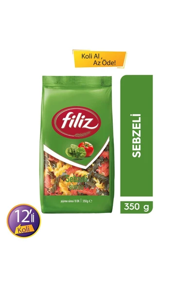 Filiz Sebzeli Burgu Makarna 350 gr X 12 Adet - 2