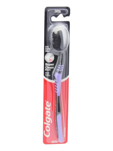 Colgate Süper Clean Black Orta Diş Fırçası Yeşil - 2