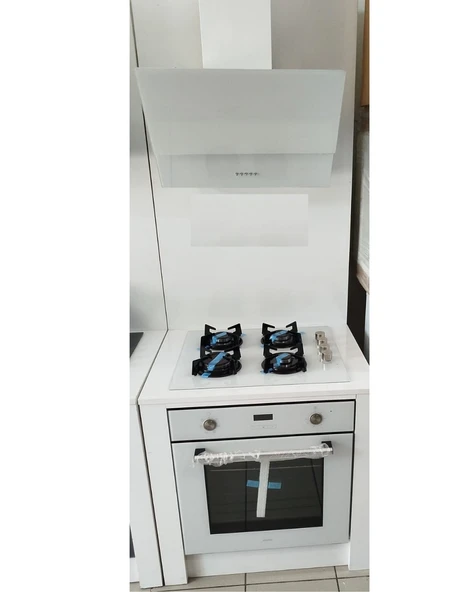 Vinola Dijital Beyaz Camlı Dokunmatik ve Teleskopik Düğmeli 6+1 Fonksiyon Ankastre Set - 5