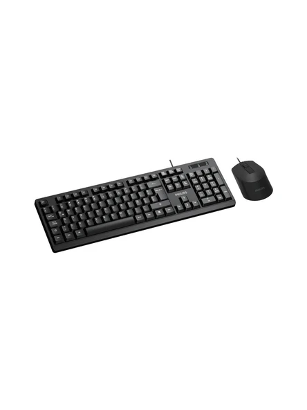 Philips SPT6234 Kablolu Türkçe Q Klavye ve Mouse Seti Siyah - Resim 2