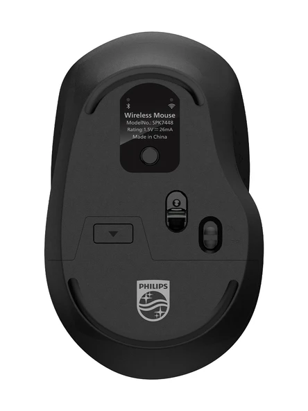 Philips SPK7448B Dual Mod 2.4 GHz + Bluetooth 1600DPI Ergonomik 3 Tuşlu Sessiz Optik Mouse Siyah - 5