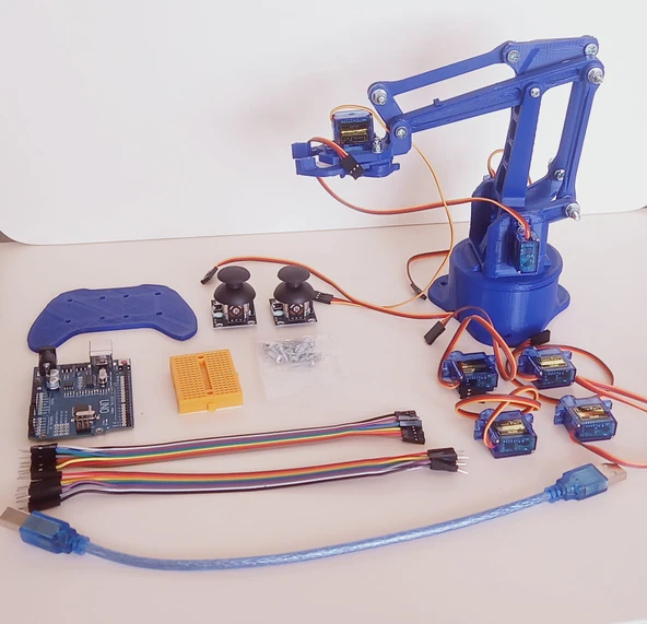Robotik Kol Seti 3D Baskı Montajlı ürün görseli