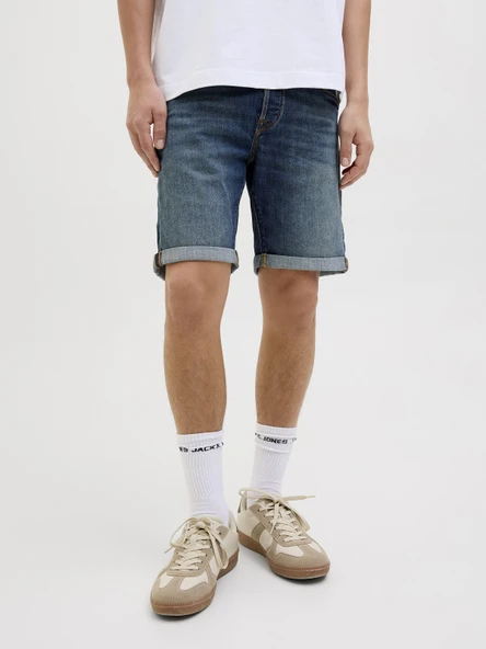 JACK JONES Erkek Likralı Kot Şort 12269608 - 5