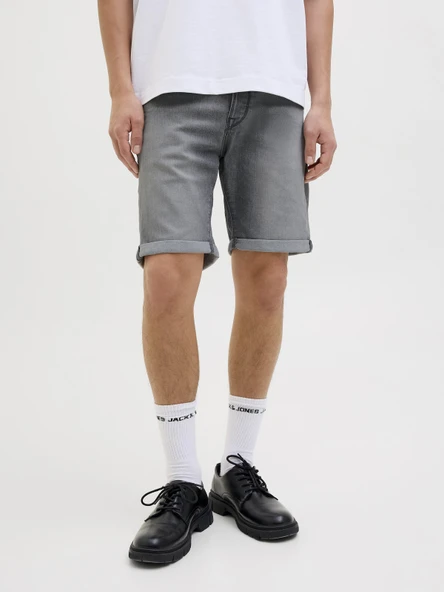 JACK JONES Erkek Likralı Kot Şort 12269608 - 3