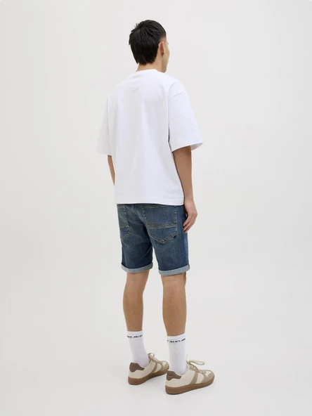 JACK JONES Erkek Likralı Kot Şort 12269608 - 3