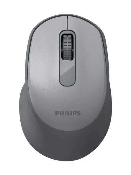 Philips SPK7448G Dual Mod 2.4 GHz + Bluetooth 1600DPI Ergonomik 3 Tuşlu Sessiz Optik Mouse Gri ürün görseli 1