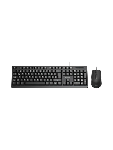 Philips SPT6234 Kablolu Türkçe Q Klavye ve Mouse Seti Siyah ürün görseli 1