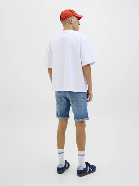 JACK JONES Erkek Likralı Kot Şort 12269608 - 6