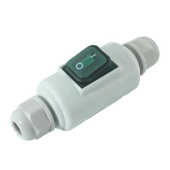 Powermaster PM-26936 Su Geçirmez Beyaz Kablo Switch 4 Pin
