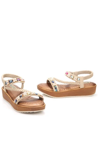 Pisagor 31340 Ortopedik Kadın Günlük Taşlı Sandalet - 7