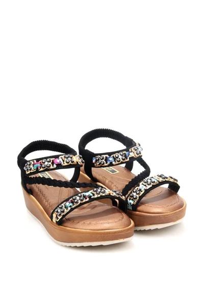 Pisagor 31340 Ortopedik Kadın Günlük Taşlı Sandalet - 2