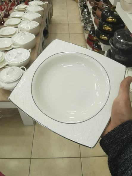 Emsan Pelin 60 Parça 12 Kişilik Yemek Takımı Kare - 4