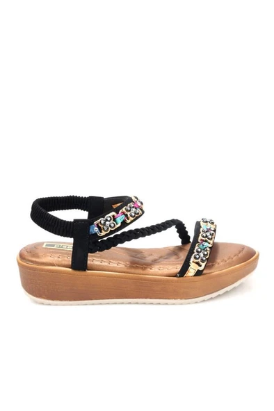 Pisagor 31340 Ortopedik Kadın Günlük Taşlı Sandalet