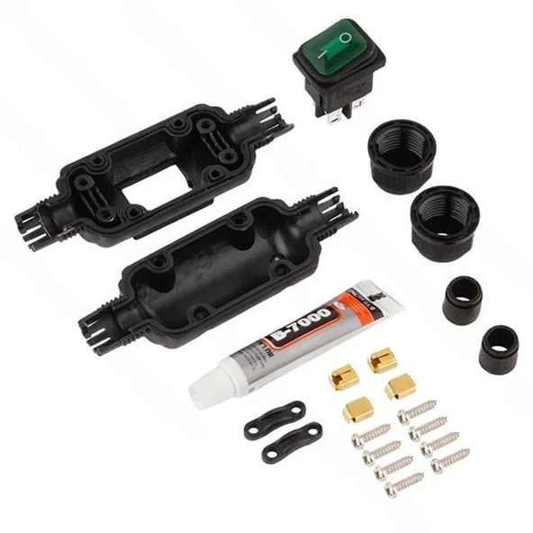 Powermaster PM-26935 Su Geçirmez Siyah Kablo Switch 4 Pin - 2