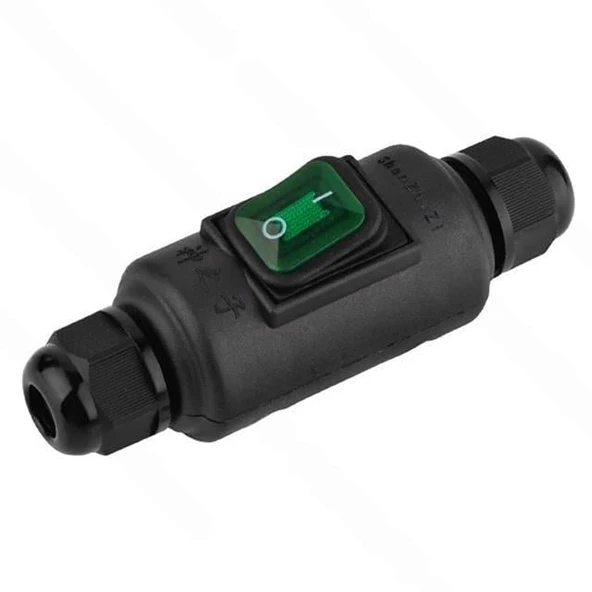 Powermaster PM-26935 Su Geçirmez Siyah Kablo Switch 4 Pin
