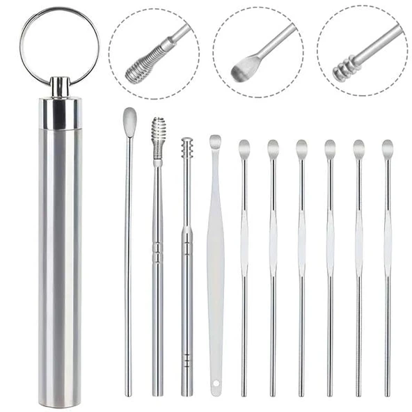 Sunup SN-27132 Paslanmaz Çelik 10'Lu Kulak Temizleme Seti - Resim 3