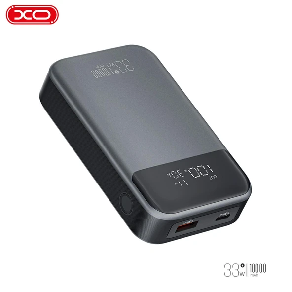 XOPR232 30W PD Hızlı Fast TYPE-C (USB-C) / USB-A Çift Çıkışlı Gösterge Ekranlı 10000 Mah Powerbank Şarj Aleti ürün görseli