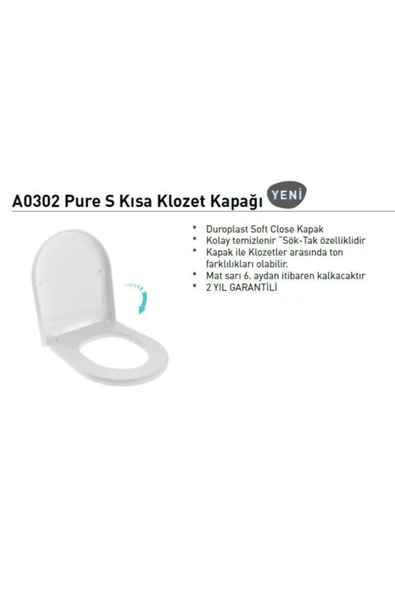 V-tondo Rimless Asma Klozet Kanalsız Kısa Kapak Hariç Mat Beyaz - Resim 2