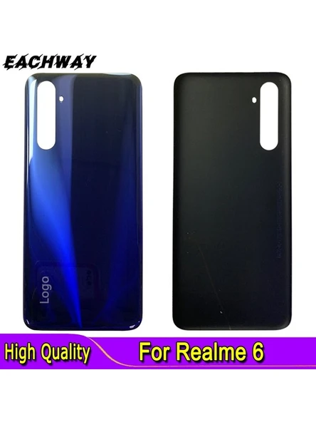 Oppo Realme 6 Pil Kapağı Arka Konut Kapı Cam Kasa Cep Telefonu Yedek Parçaları RMX2001 Pil Arka Kapak - 2