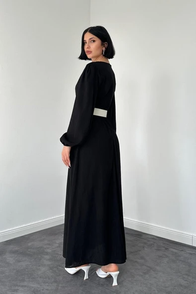 Siyah Felicita Elbise - 3