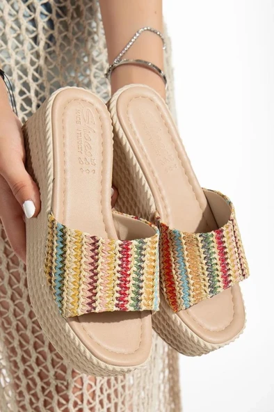 Papuçcity Hco 03239 Dolgu Topuk Kadın Günlük Terlik - 2