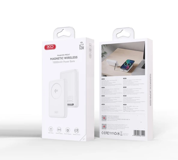XOPR247 30W PD Fast Hızlı Stand MagSafe Özellikli USB-C (TYPE-C) Çıkışlı 10000 Mah Wireless Kablosuz Şarj Powerbank - 4