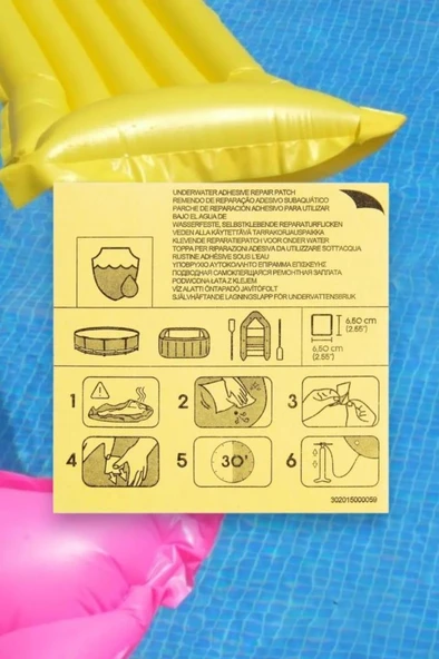 10 lu Set Tamir Yama Bandı 6.5x6.5 cm Şişme Yatak Deniz Simidi Yapıştırma Delik Onarım Yaması Bant - 4