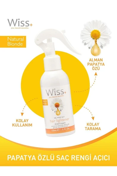 wiss Papatya Özlü Saç Rengi Açıcı Sprey 150ml - 2