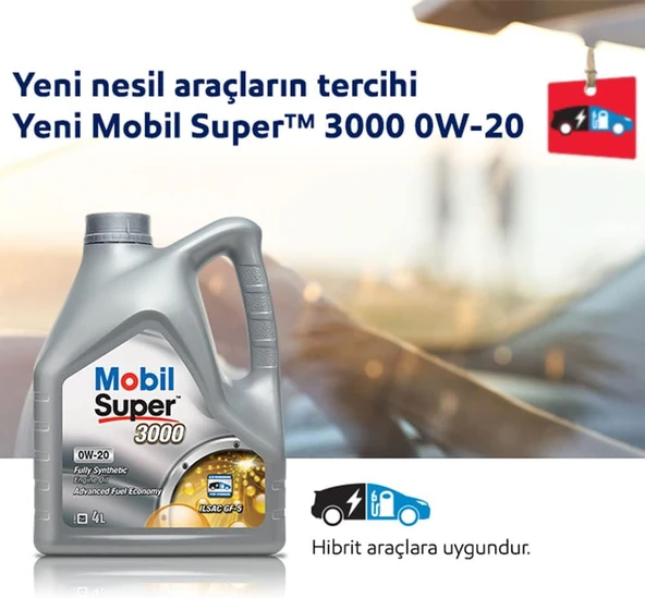 Mobil Super 3000 0W20 Motor Yağı 4L ürün görseli