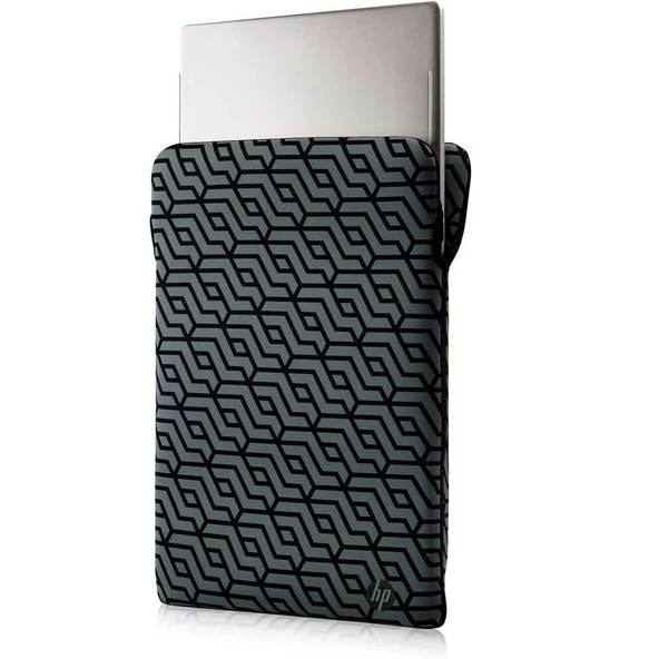 HP 14" 2F2L4AA Çift Tarafli Fermuarsiz Neopren Kilif - Geometrik & Siyah - 2