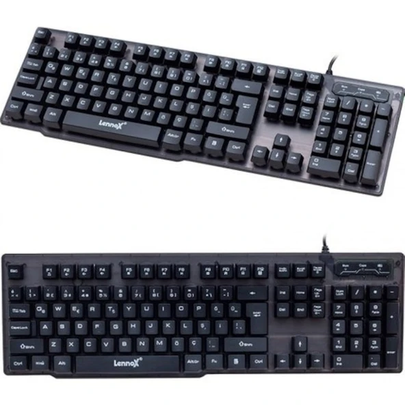 Lennox LX-T302 Oyuncu Klavye Mouse Set Rgb Işıklı Orjinal - 6