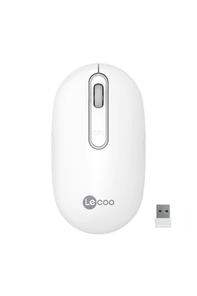 Lenovo Ws207 Şarj Edilebilir Kablosuz 1600dpı 4 Tuşlu Sessiz Kompakt Optik Mouse Beyaz - 7