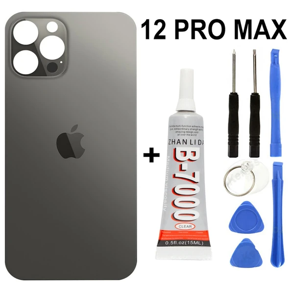 İphone 12 Pro Max Arka Batarya Pil Kapağı +Yapıştırıcı +Tamir Set
