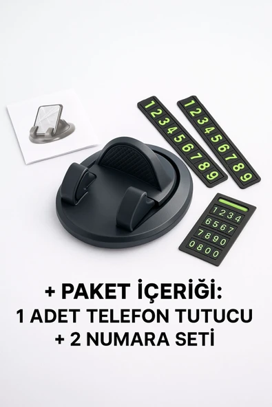 Park Numarası Gösterge Ünitesi ve 360 Derece Dönen Telefon Tutucu - 6