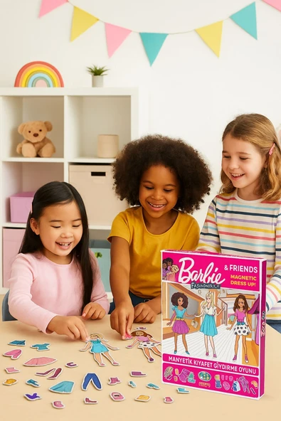 Manyetik Moda Kutusu Kıyafet Giydirme Magnet Kostümler, Eğitici Puzzle - 3